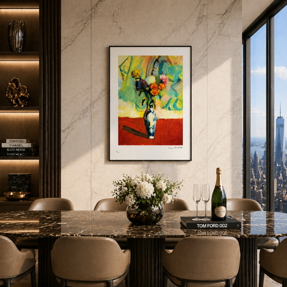 Henri Matisse Bouquet avec vase chinois Lithographie sur Arches 300gsm 42x59 cm