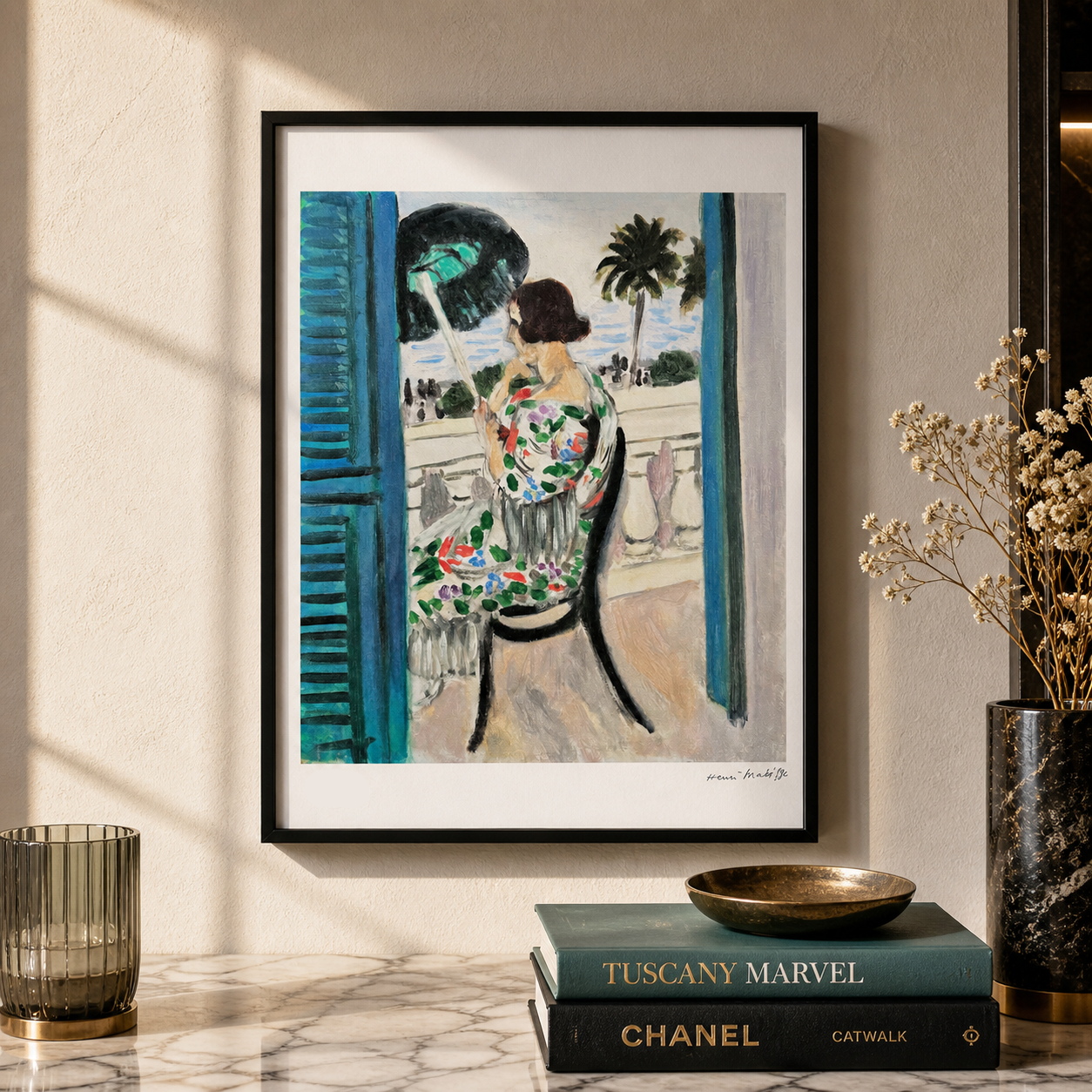 Henri Matisse Femme assise sur un balcon Lithographie sur Arches 300gsm 42x59 cm