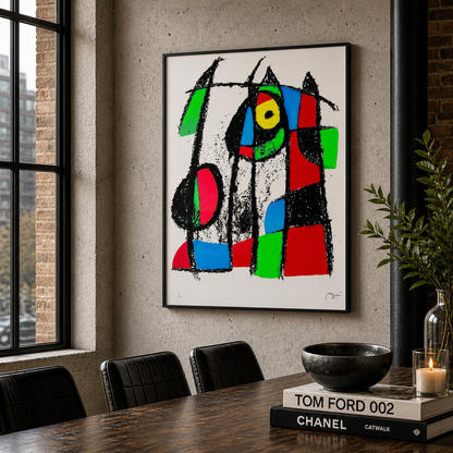 Joan Miró zones de couleurs géométriques Lithographie Arches 300gsm 42x59 cm