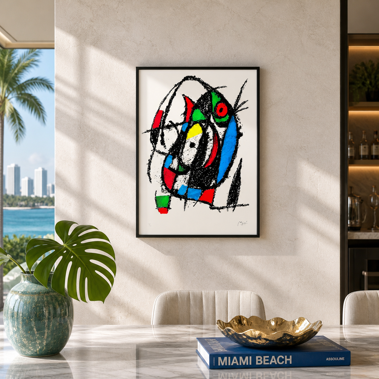 Composition du cercle central Joan Miró Lithographie Arches 300gsm 42x59 cm