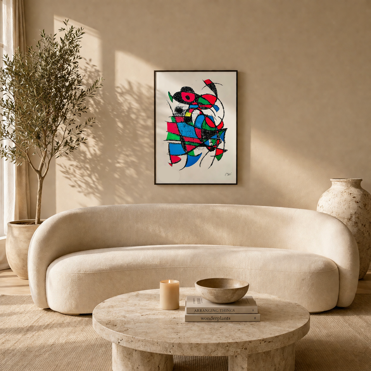 Joan Miró Sans titre (composition géométrique en couleurs Lithographie Arches 300gsm 42x59 cm