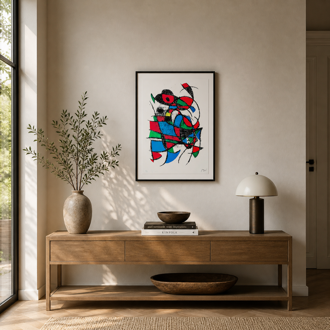 Joan Miró Sans titre (composition géométrique en couleurs Lithographie Arches 300gsm 42x59 cm