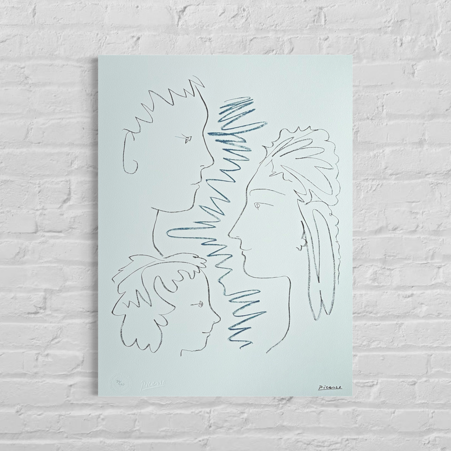 Pablo Picasso Visages Lithographie Arches 300gsm 42x59 cm