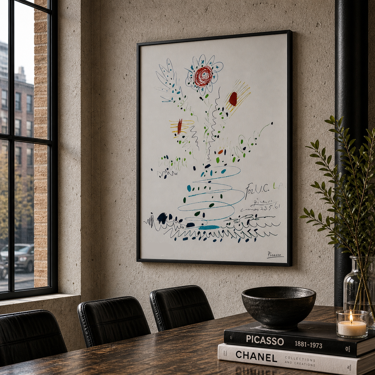 Pablo Picasso Fleurs 1961 Lithographie Arches 300gsm 42x59 cm