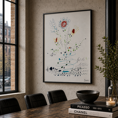 Pablo Picasso Fleurs 1961 Lithographie Arches 300gsm 42x59 cm