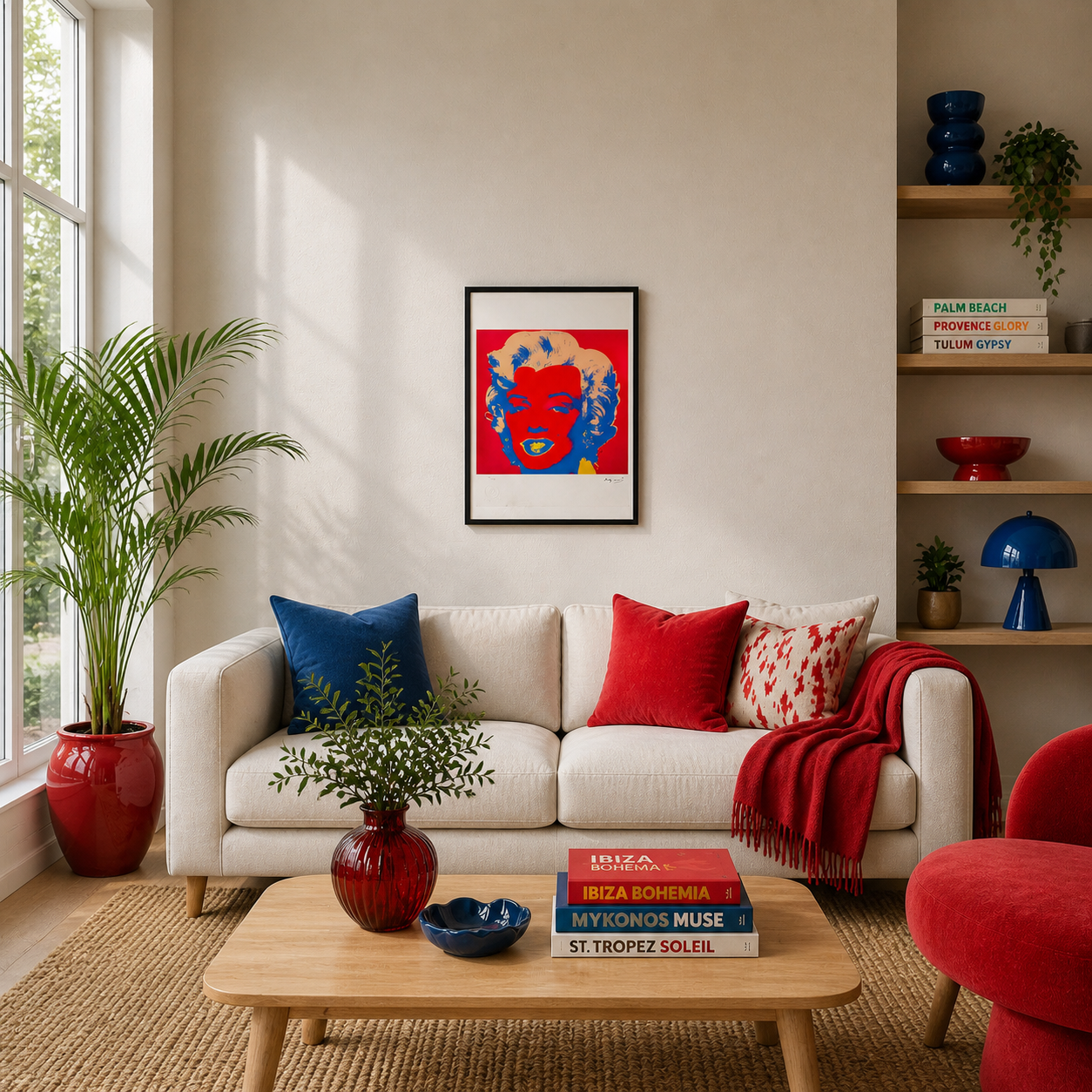 Andy Warhol Marilyn Monroe (Rouge & Bleu) Lithographie Arches 300gsm 42x59 cm
