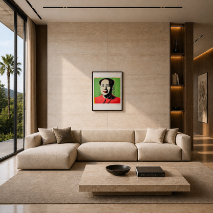 Andy Warhol Mao (Vert & Rouge Classique) Lithographie Arches 300gsm 42x59 cm