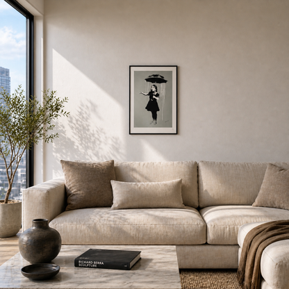 Banksy Fille avec Parapluie (Lola) Lithographie Arches 300 g/m² 42 x 59 cm
