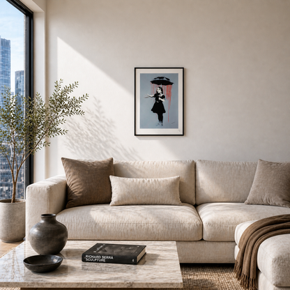 Banksy Fille avec Parapluie (Lola) Lithographie Arches 300 g/m² 42 x 59 cm