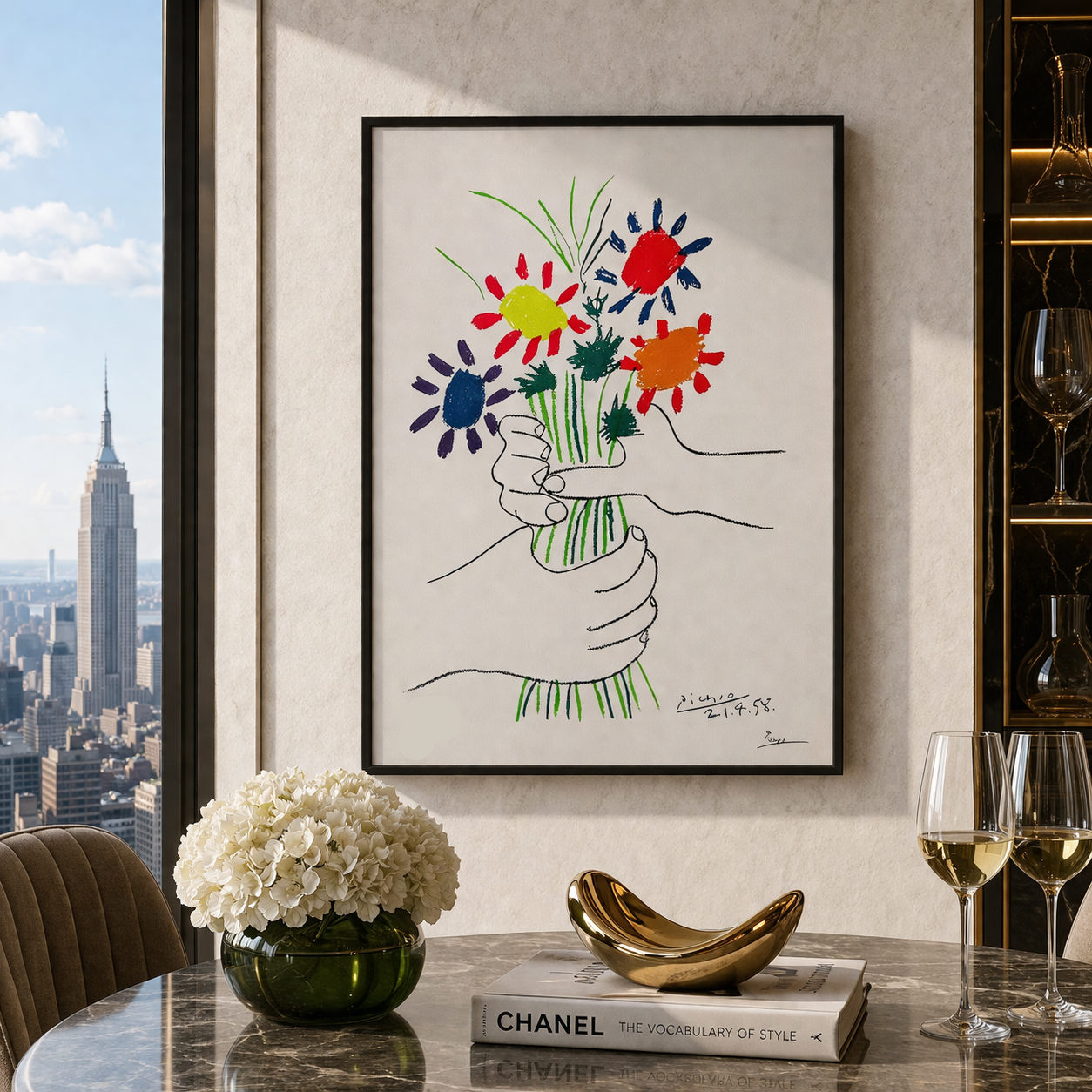 Pablo Picasso – 'Les Fleurs de la Paix, 1958' – Édition limitée et numérotée
