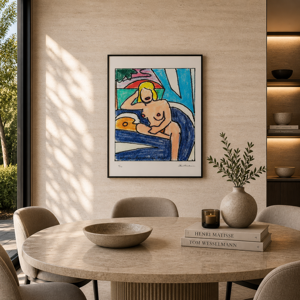 Tom Wesselmann Étude pour Sunset Nude Lithographie Arches 300gsm 42x59 cm