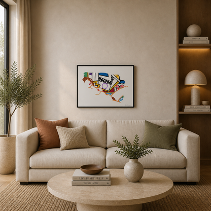 Tom Wesselmann Monica nue avec lithographie Lichtenstein Arches 300 g/m² 42 x 59 cm
