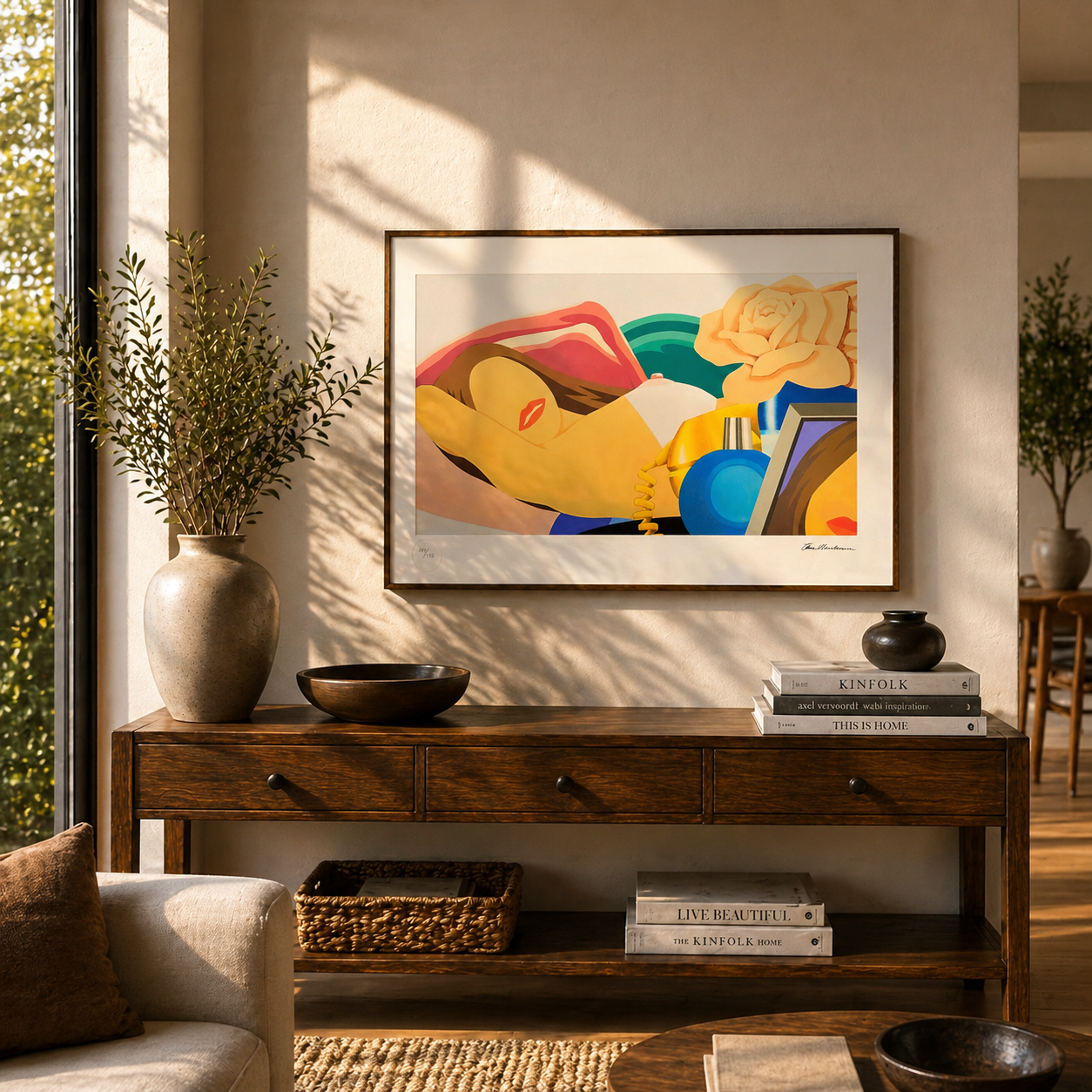 Tom Wesselmann Sunset Flower Nude Lithographie Arches 300 g/m² 42 x 59 cm