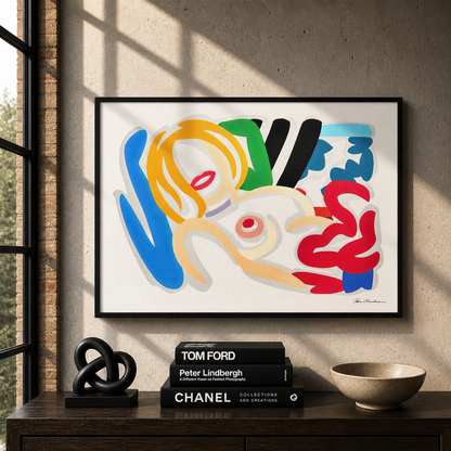 Tom Wesselmann Big Blonde avec tour de cou Lithographie Arches 300 g/m² 42 x 59 cm