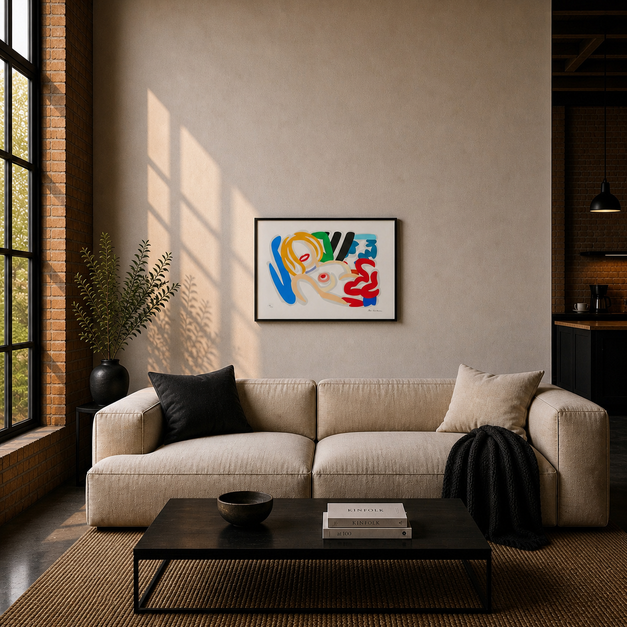 Tom Wesselmann Big Blonde avec tour de cou Lithographie Arches 300 g/m² 42 x 59 cm