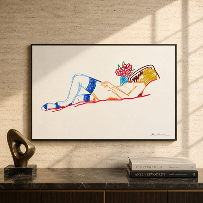 Tom Wesselmann Bouquet et Bas Lithographie Arches 300gsm 42x59 cm