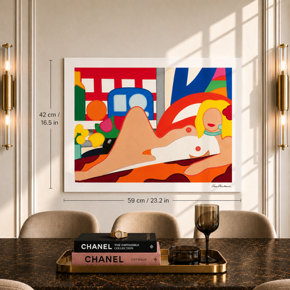 Tom Wesselmann Sunset Nu Lithographie Arches 300gsm 42x59 cm