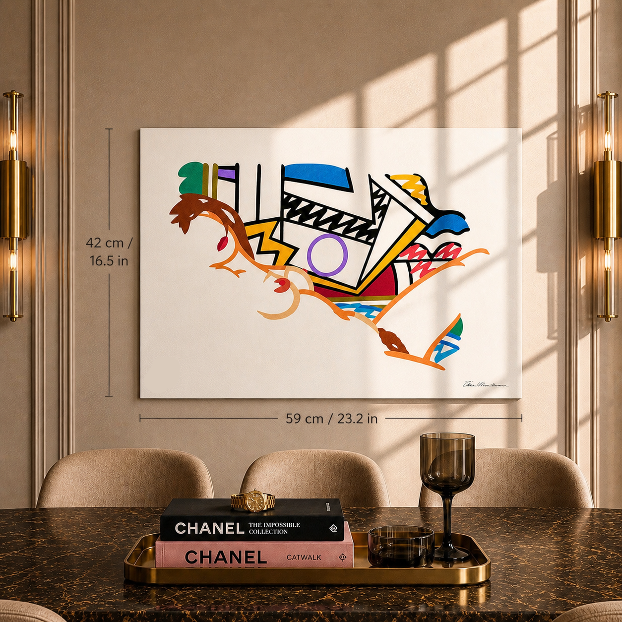 Tom Wesselmann Monica nue avec lithographie Lichtenstein Arches 300 g/m² 42 x 59 cm