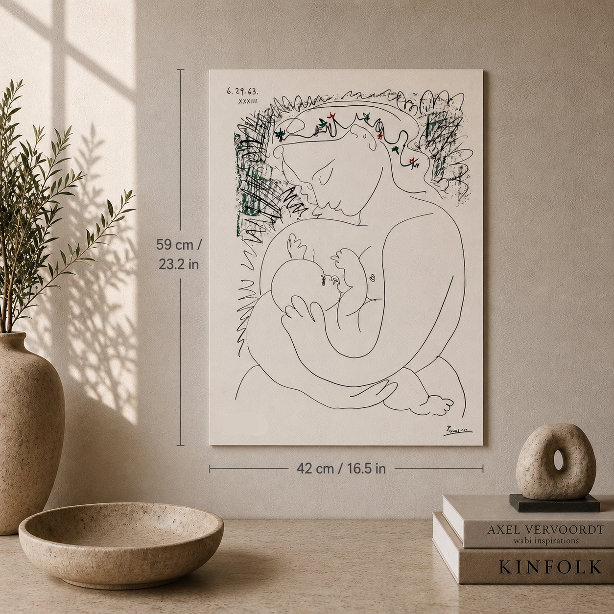 Pablo Picasso Grande Maternité 1963 Lithographie Arches 300gsm 42x59 cm