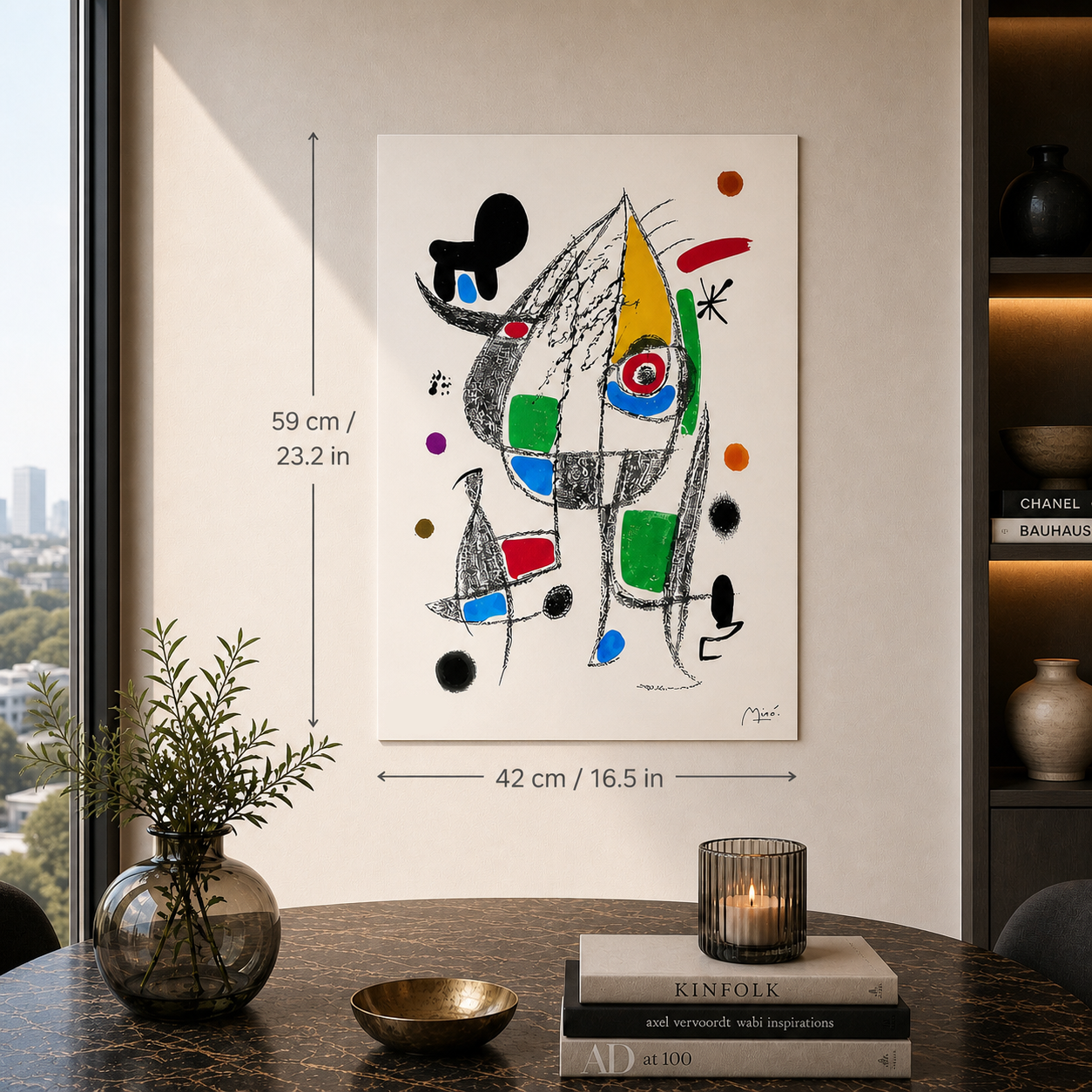 Composition de figures ludiques de Joan Miró Lithographie Arches 300gsm 42x59 cm