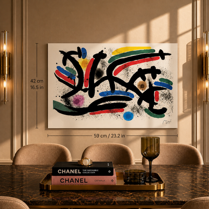 Composition de lignes horizontales Joan Miró Lithographie Arches 300gsm 42x59 cm