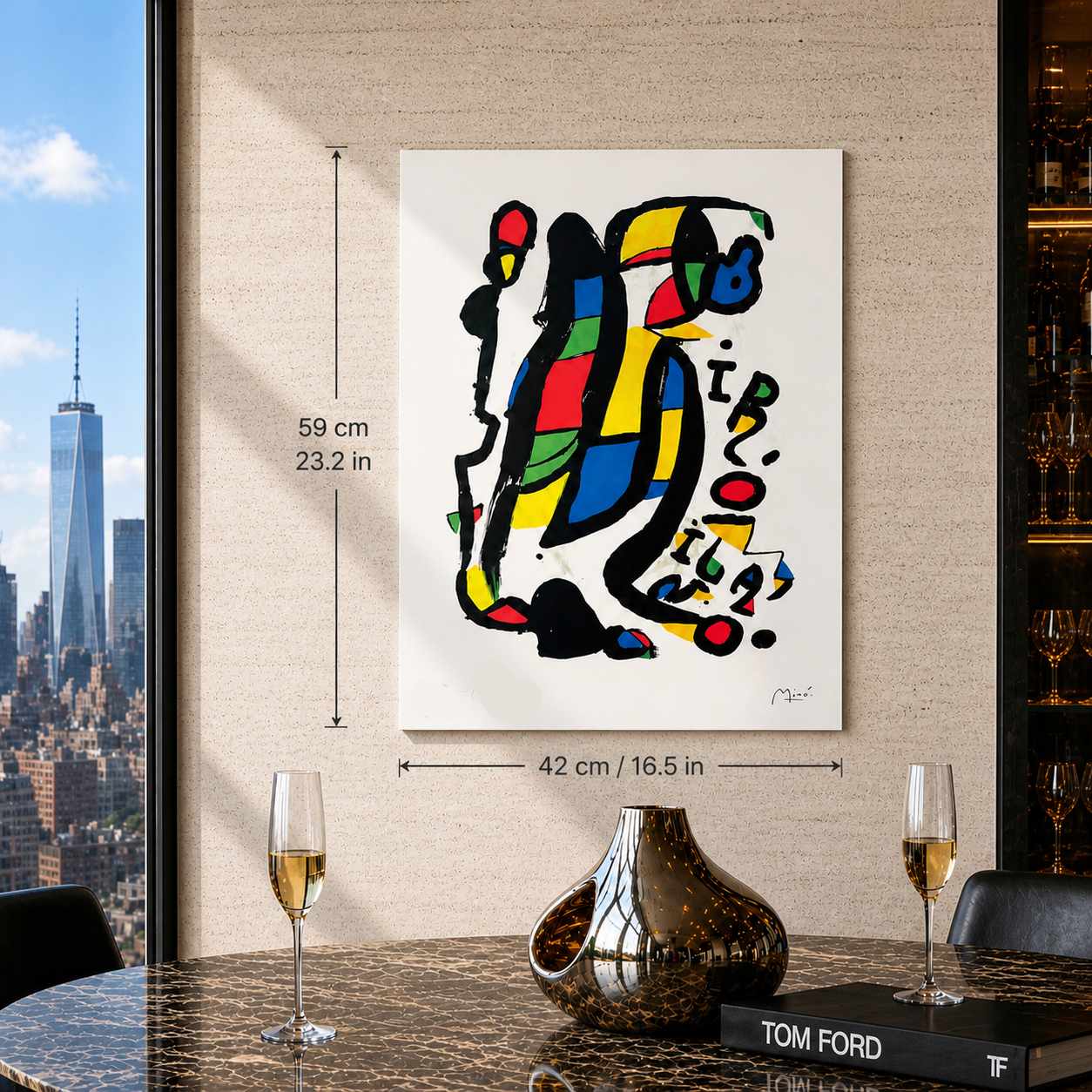 Figurine debout de Joan MiróLithographie Arches 300gsm 42x59 cm