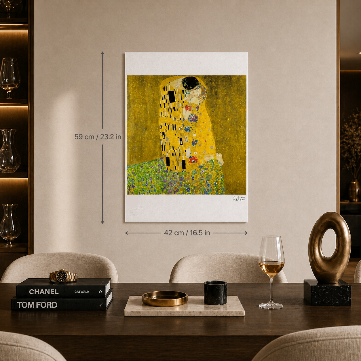 Gustav Klimt Homme et femme Le baiser Lithographie Arches 300gsm 42x59 cm