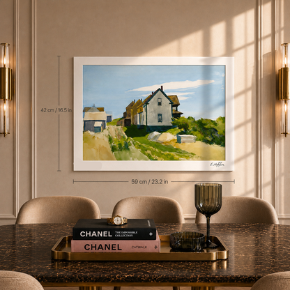 Edward Hopper Groupe de Maisons Lithographie Arches 300gsm 42x59 cm