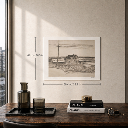 Edward Hopper House in Landscape Lithographie Arches 300 g/m² 42 x 59 cm
