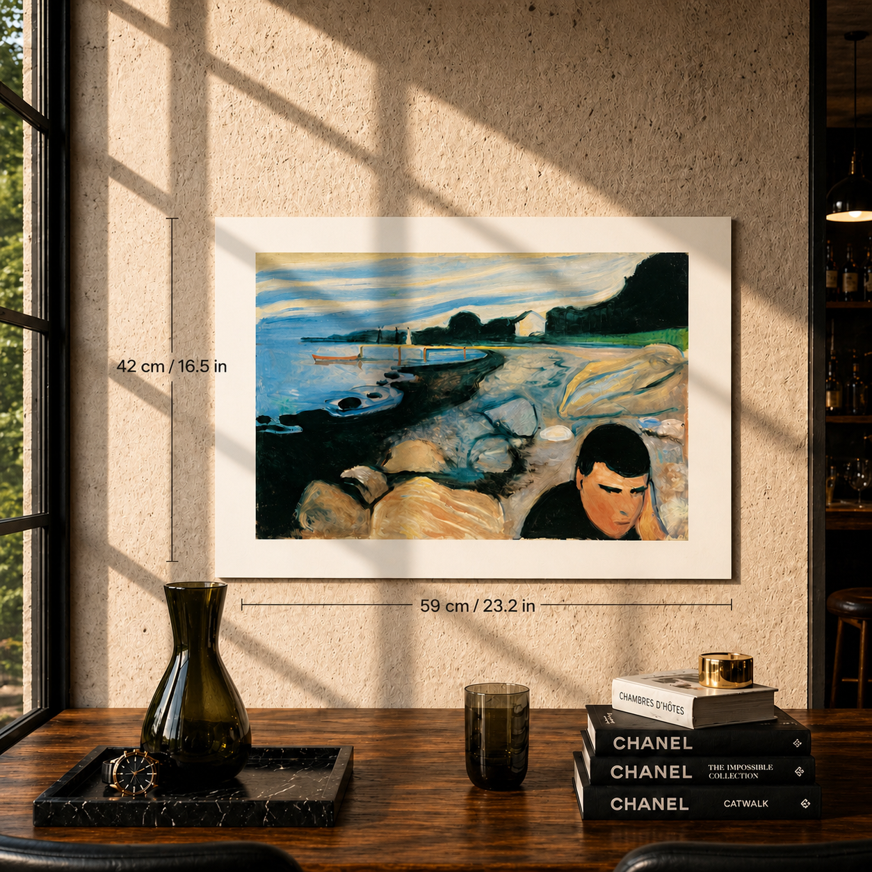 Edvard Munch Lithographie Mélancolique Arches 300gsm 42x59 cm