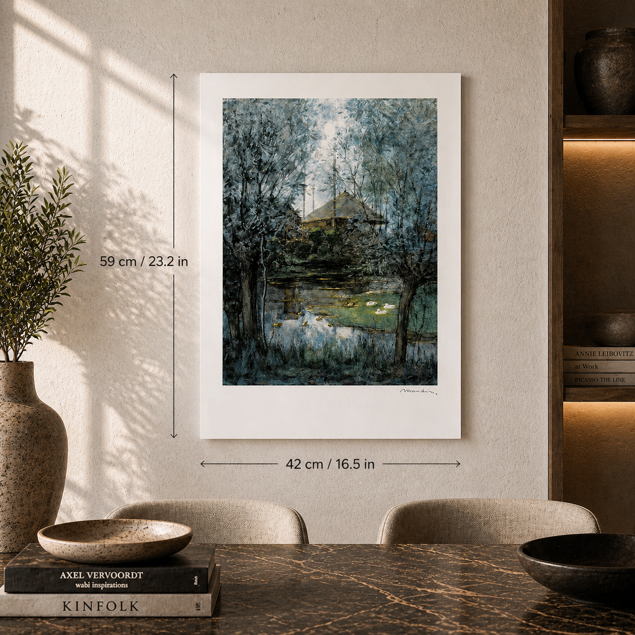 Piet Mondriaan Maison en botte de foin dans la forêt Lithographie Arches 300gsm 42x59 cm
