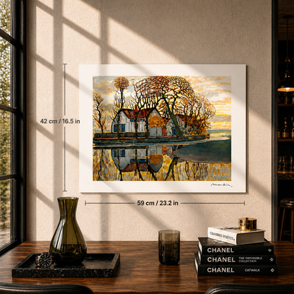 Ferme Piet Mondriaan à côté de Duivendrecht Lithographie Arches 300gsm 42x59 cm