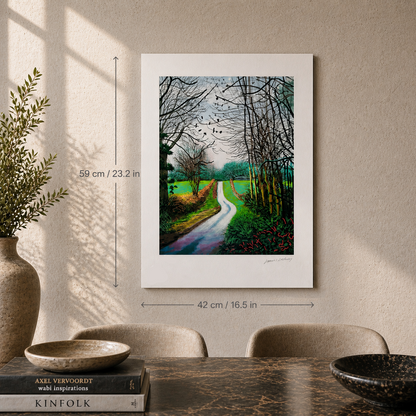 David Hockney L'arrivée du printemps dans Woldgate Lithographie Arches 300 g/m² 42 x 59 cm