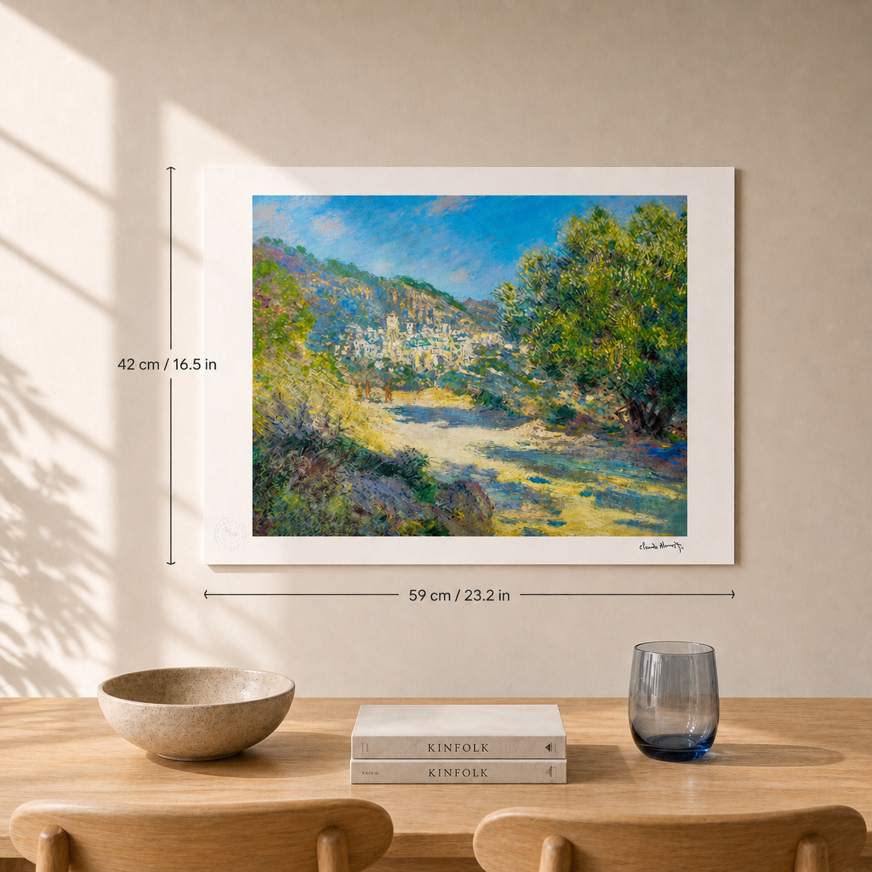 Claude Monet Route de Monte Carlo Lithographie Arches 300gsm 42x59 cm