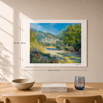 Claude Monet Route de Monte Carlo Lithographie Arches 300gsm 42x59 cm