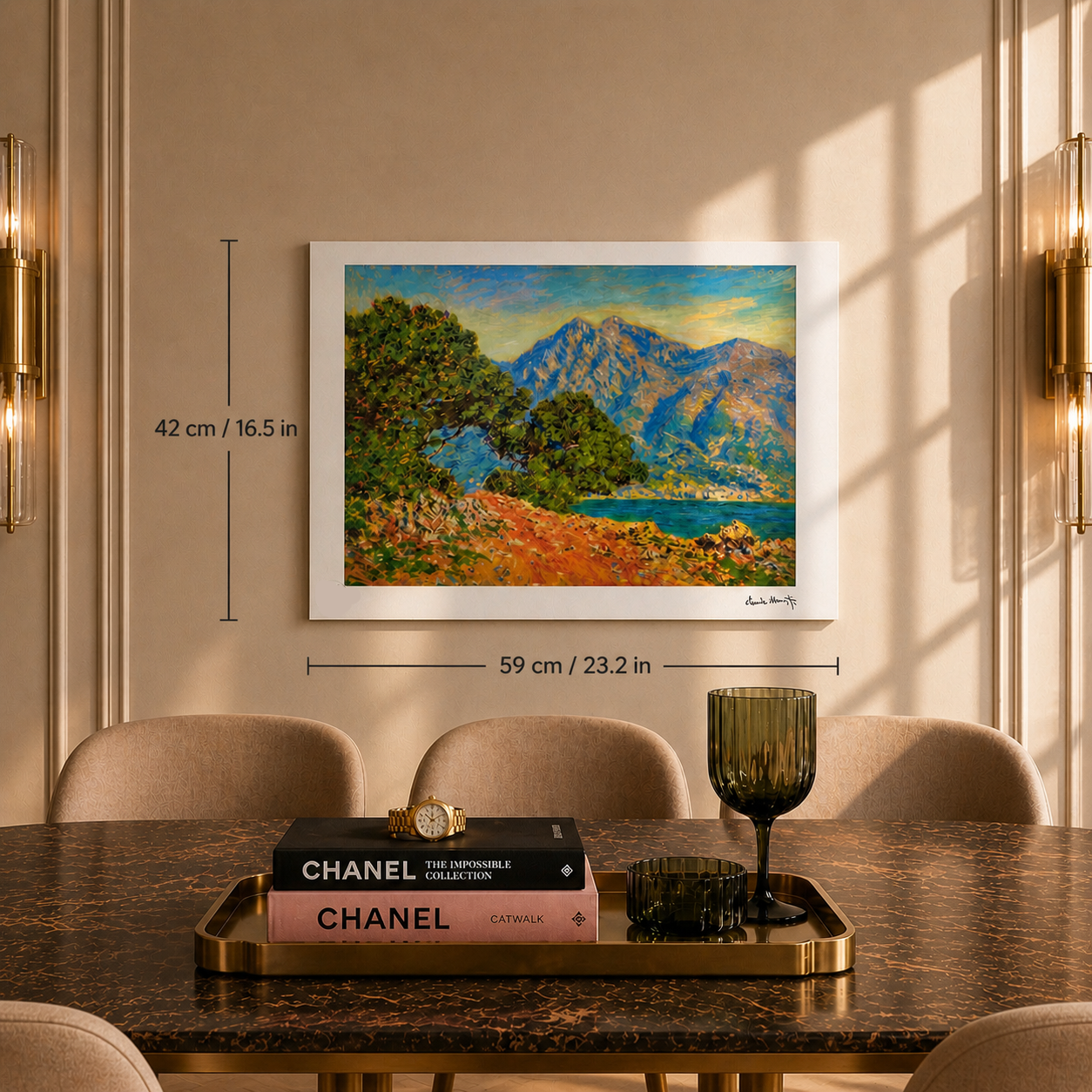 Claude Monet au Cap Martin Lithographie Arches 300gsm 42x59 cm