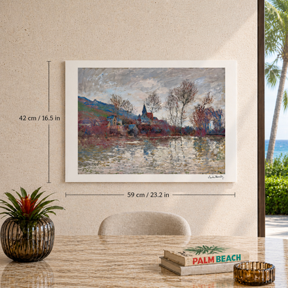 Claude Monet Inondation à Giverny Lithographie Arches 300gsm 42x59 cm