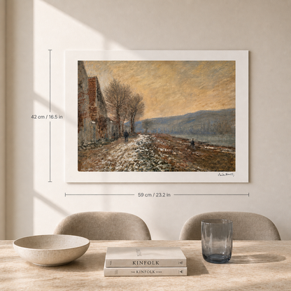 Claude Monet Les montagnes à Lavacourt Lithographie Arches 300gsm 42x59 cm