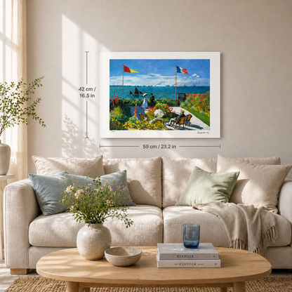Claude Monet Terrasse à Saint-Adresse Lithographie Arches 300gsm 42x59 cm