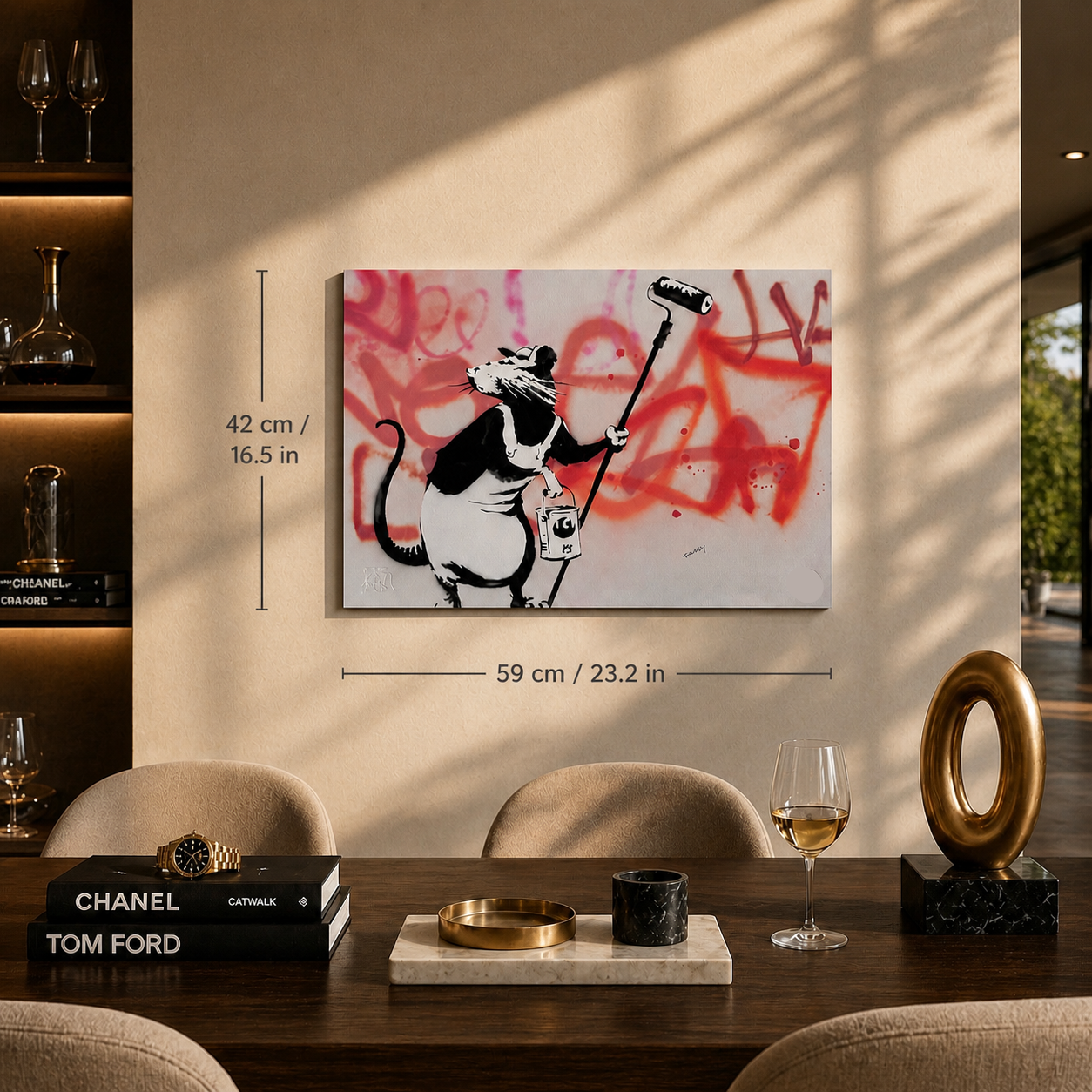Banksy Rat avec lithographie à rouleaux Arches 300 g/m² 42 x 59 cm