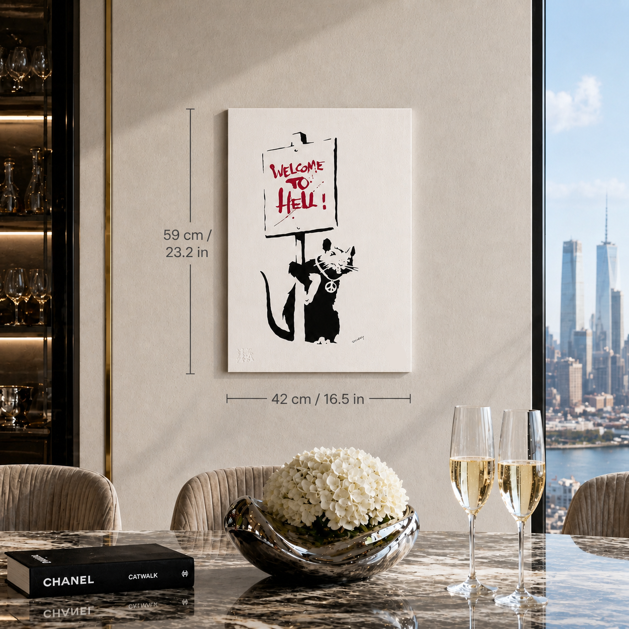 Banksy Bienvenue en Enfer Lithographie Arches 300gsm 42x59 cm