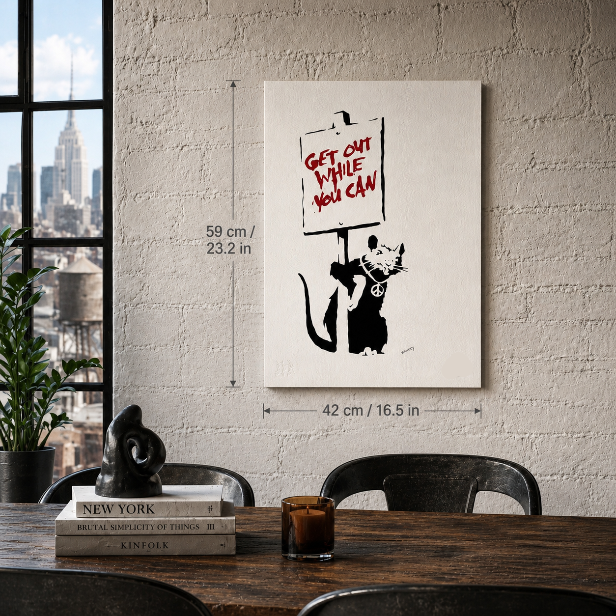 Banksy Sortez tant que vous le pouvez Lithographie Arches 300 g/m² 42 x 59 cm