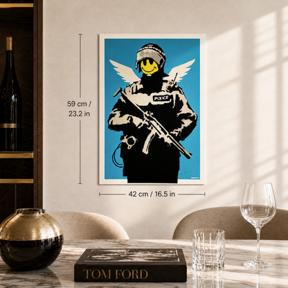 Banksy Flying Copper Lithographie Arches 300gsm 42x59 cm