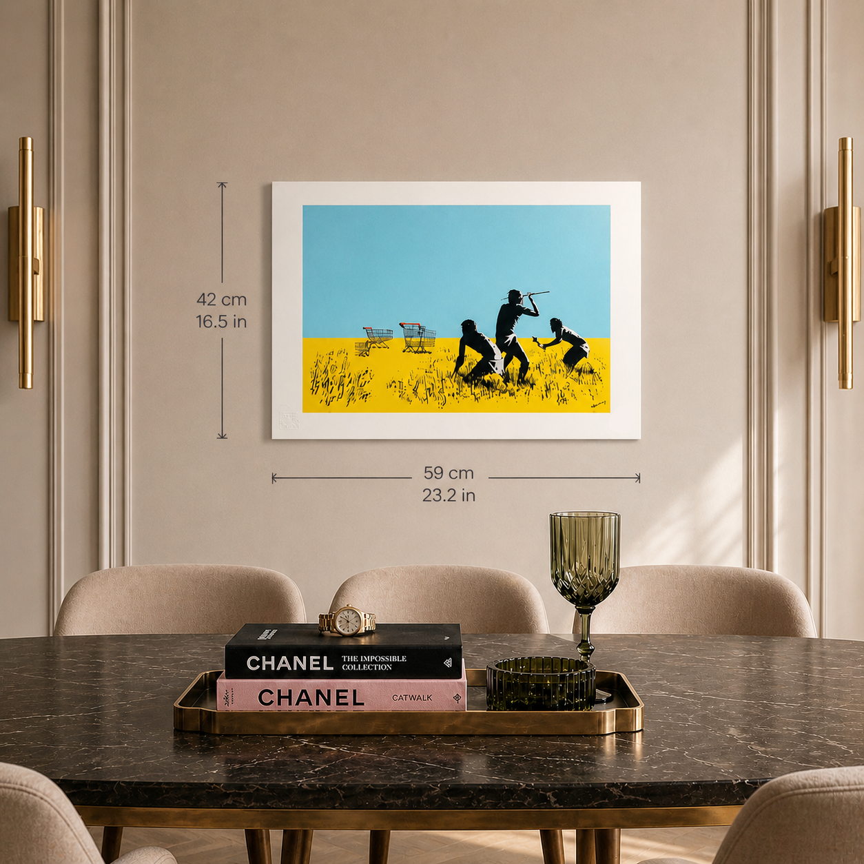 Banksy Chariots Lithographie Arches 300gsm 42x59 cm