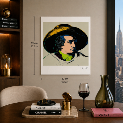 Andy Warhol Goethe (Gris-Noir) Lithographie Arches 300gsm 42x59 cm