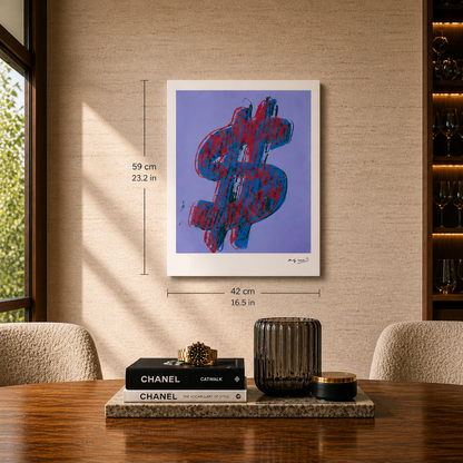 Andy Warhol Dollar (Bleu) Lithographie Arches 300gsm 42x59 cm