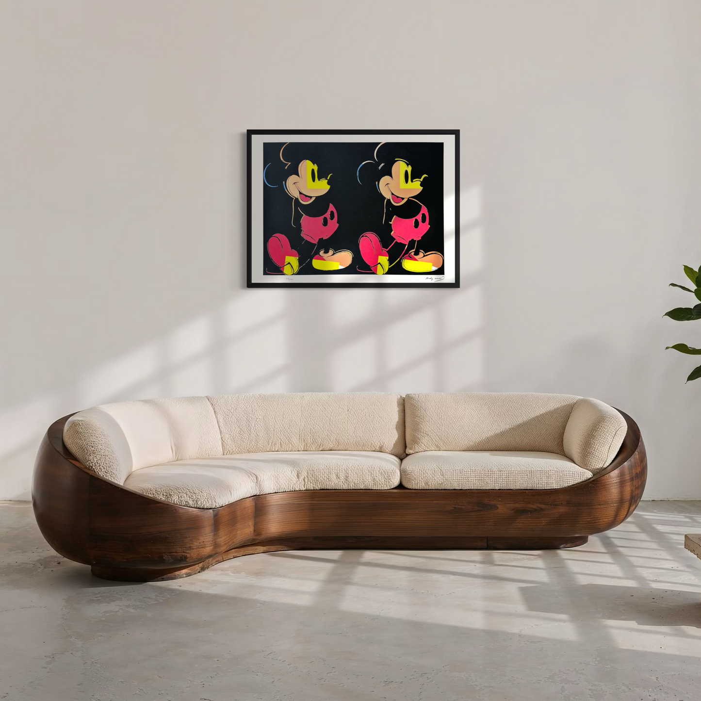 Andy Warhol Double Mickey Lithographie multicolore Arches 300gsm 42x59 cm