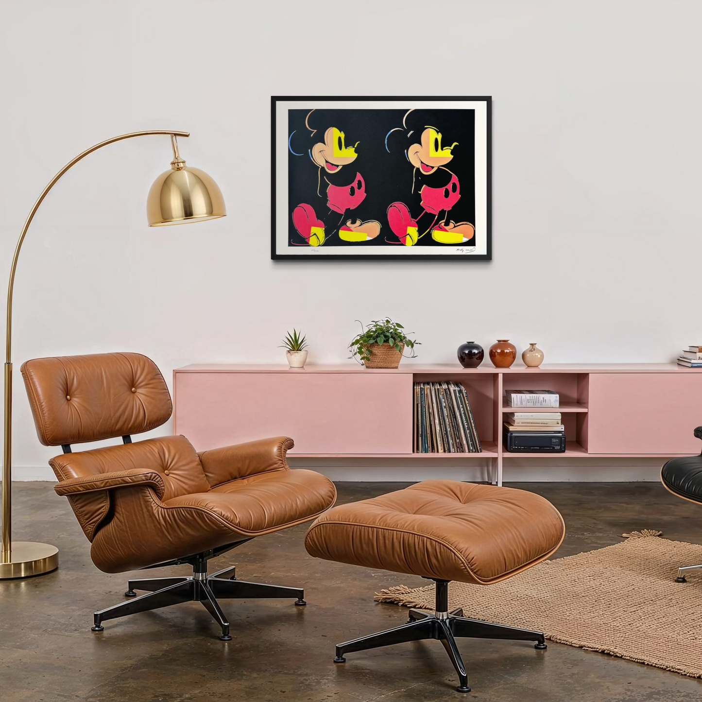 Andy Warhol Double Mickey Lithographie multicolore Arches 300gsm 42x59 cm