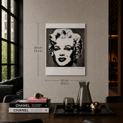 Andy Warhol Marilyn Monroe' (Noir & Blanc) Lithographie Arches 300gsm 42x59 cm