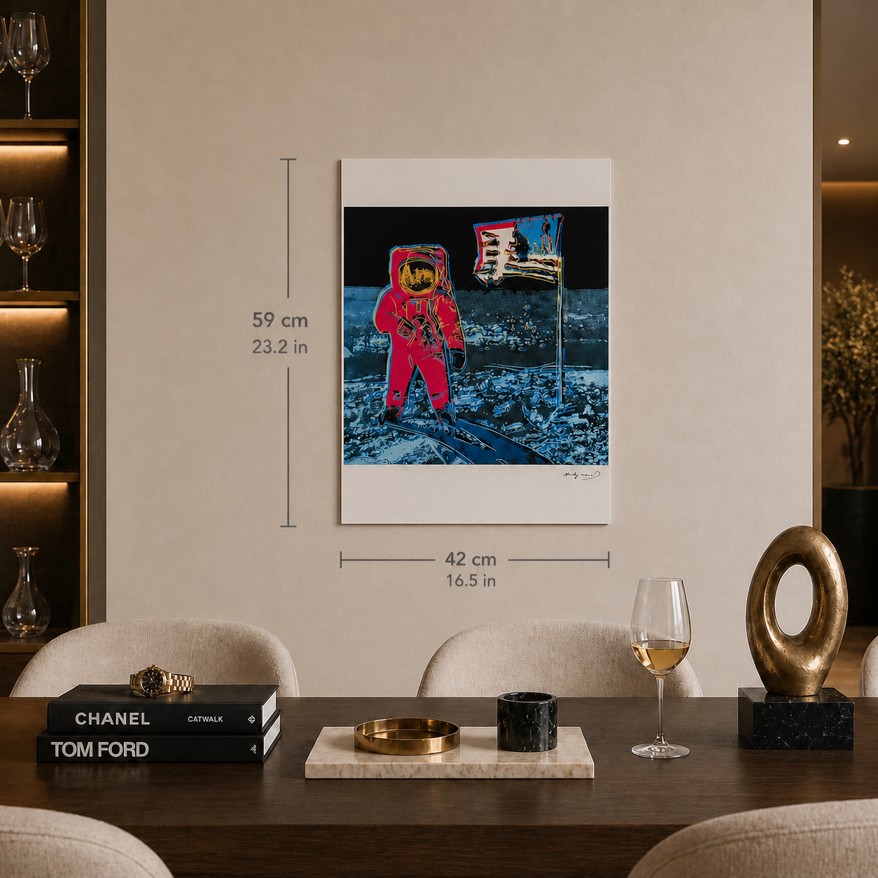 Andy Warhol Moonwalk (Pink & Bleu) Lithographie Arches 300gsm 42x59 cm